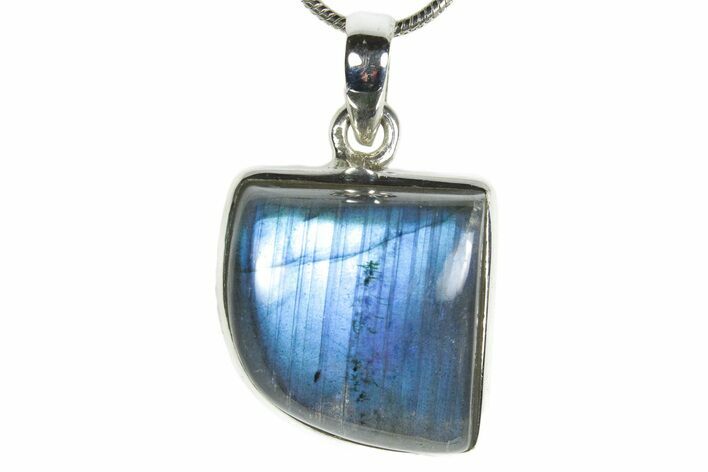 Brilliant Blue Labradorite Pendant with Chain #353881